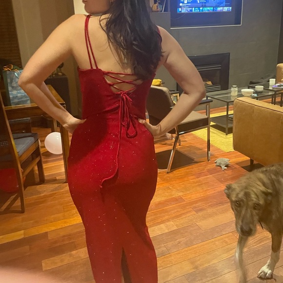 Red Sparkle Gown - Picture 3 of 7
